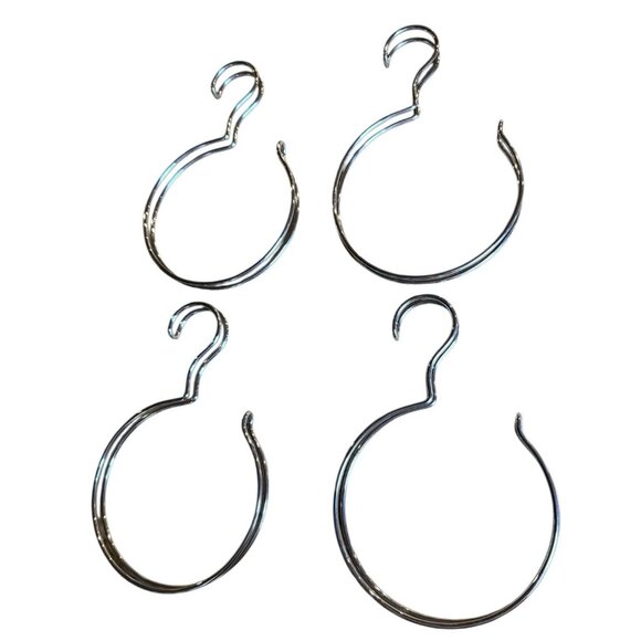 Lot of 4 Chrome Closet Accessory Hook Loop Organizer for Belts Scarves Ties - Picture 1 of 5